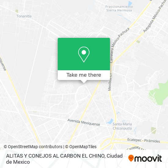 Mapa de ALITAS Y CONEJOS AL CARBON EL CHINO