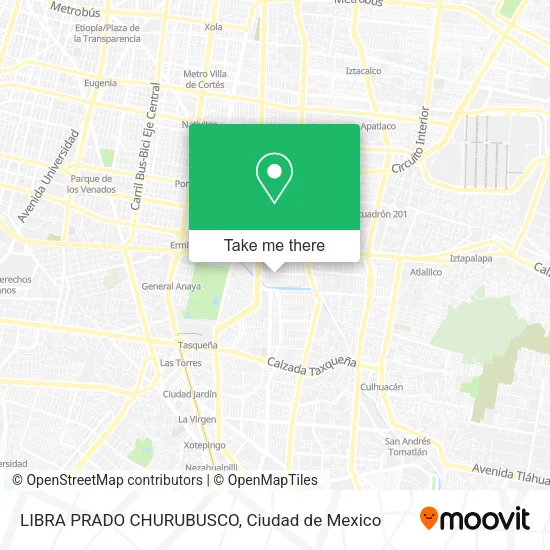 LIBRA PRADO CHURUBUSCO map