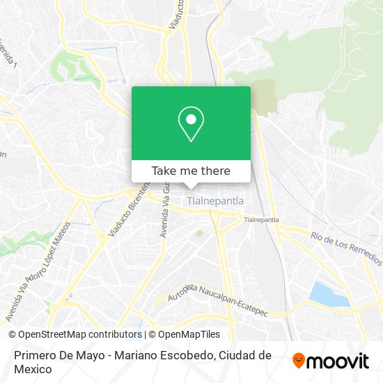 Primero De Mayo - Mariano Escobedo map