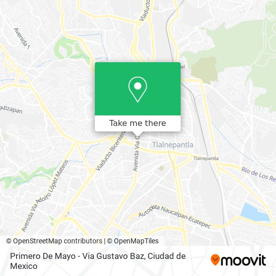 Primero De Mayo - Via Gustavo Baz map