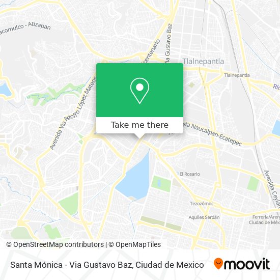 Santa Mónica - Via Gustavo Baz map