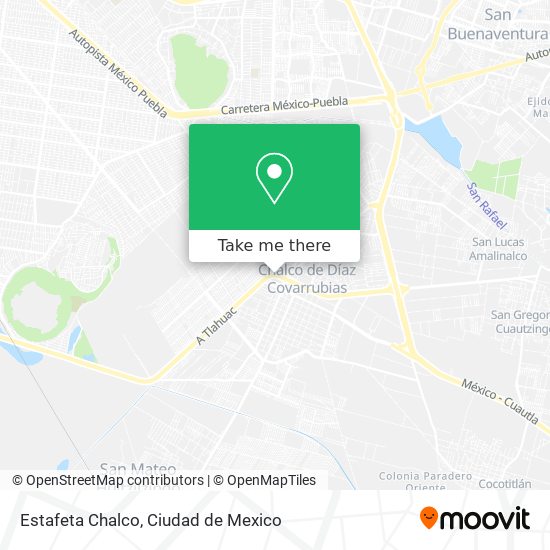 Estafeta Chalco map