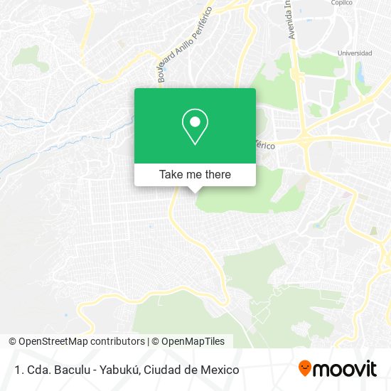 Mapa de 1. Cda. Baculu - Yabukú