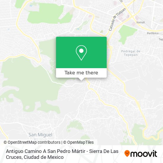 Antiguo Camino A San Pedro Mártir - Sierra De Las Cruces map