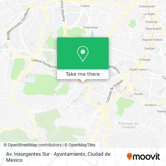 Mapa de Av. Insurgentes Sur - Ayuntamiento