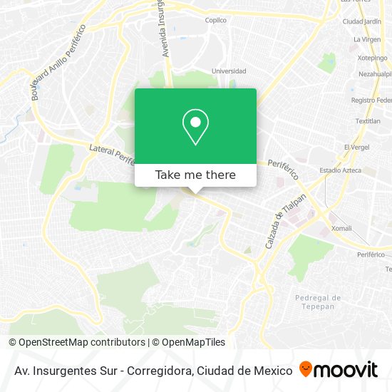 Av. Insurgentes Sur - Corregidora map