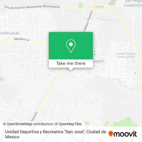 Mapa de Unidad Deportiva y Recreativa "San José"