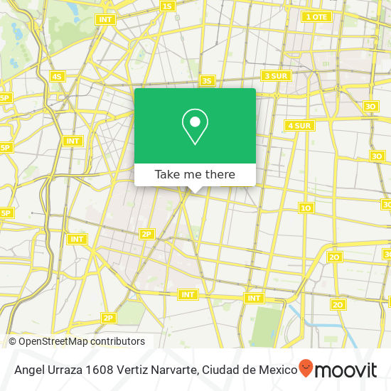 Angel Urraza 1608  Vertiz Narvarte map