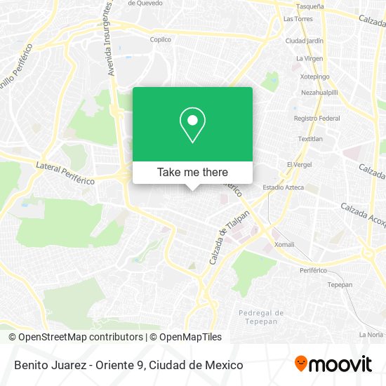 Benito Juarez - Oriente 9 map