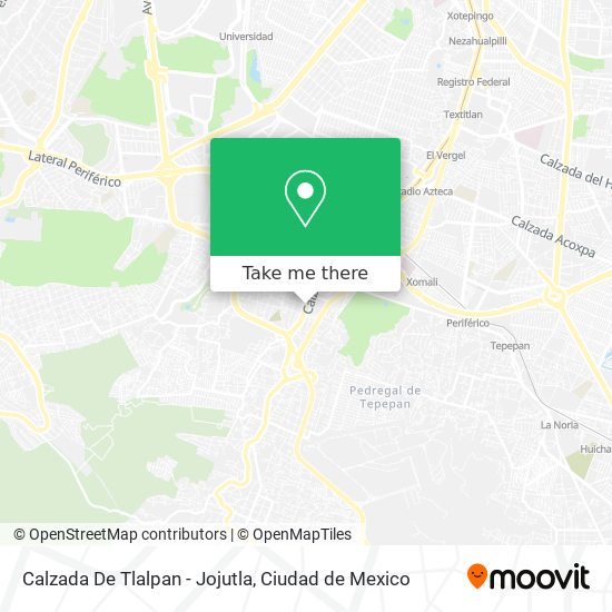 Calzada De Tlalpan - Jojutla map