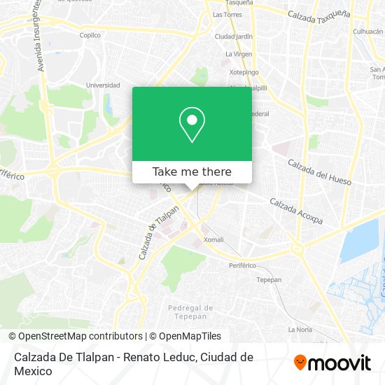 Calzada De Tlalpan - Renato Leduc map