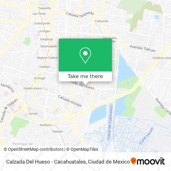 Calzada Del Hueso - Cacahuatales map