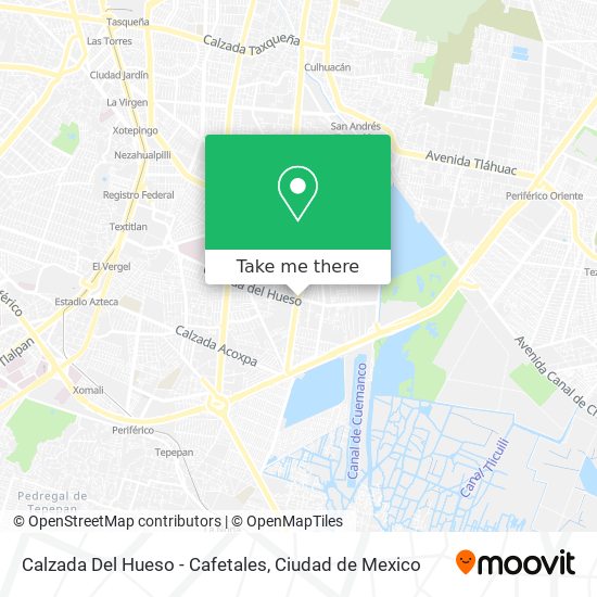 Calzada Del Hueso - Cafetales map