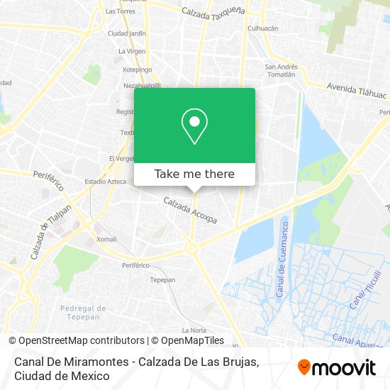 Canal De Miramontes - Calzada De Las Brujas map