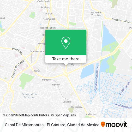 Mapa de Canal De Miramontes - El Cántaro