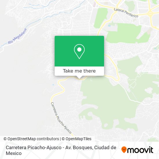 Mapa de Carretera Picacho-Ajusco - Av. Bosques