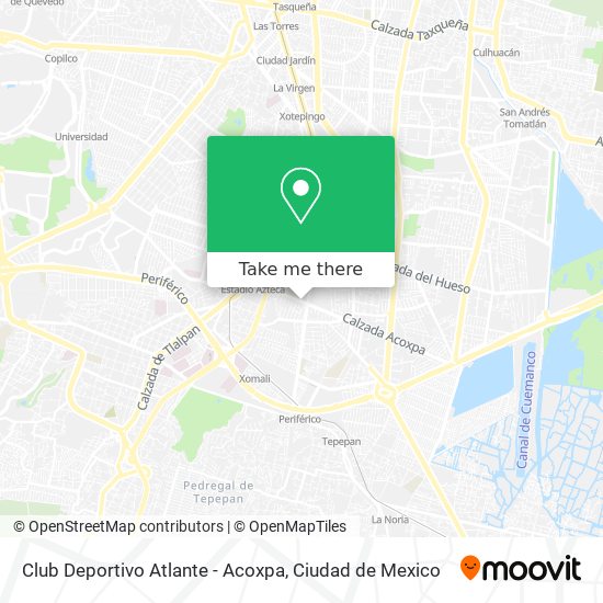 Club Deportivo Atlante - Acoxpa map