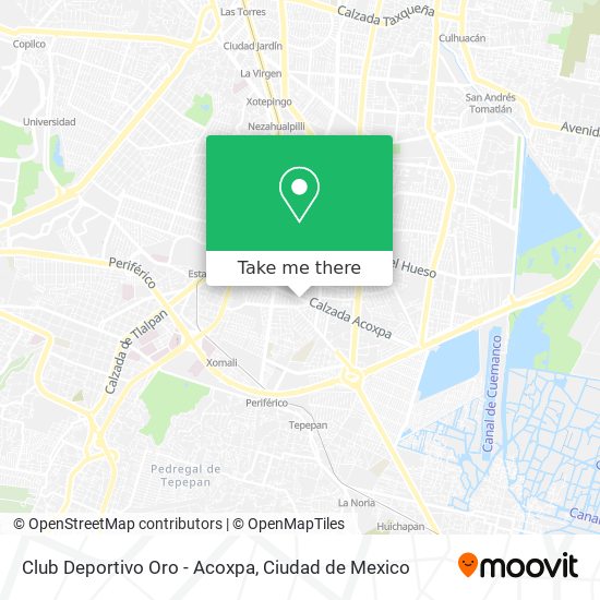 Club Deportivo Oro - Acoxpa map