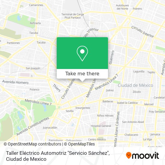 Taller Eléctrico Automotriz "Servicio Sánchez" map