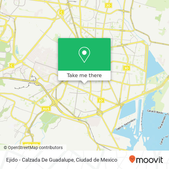 Ejido - Calzada De Guadalupe map