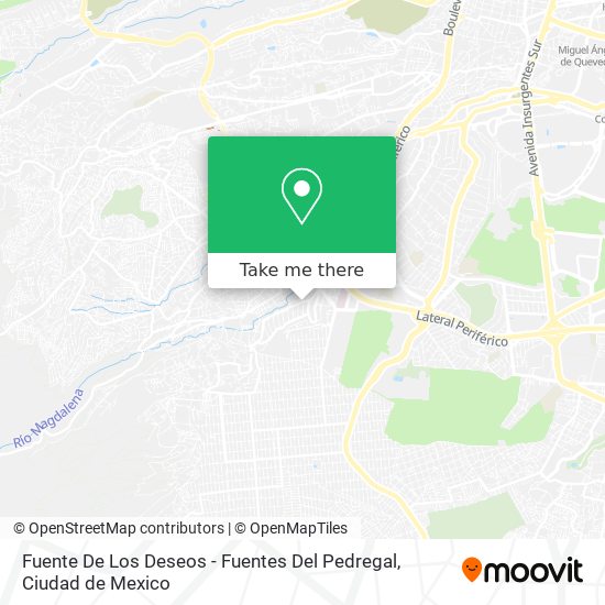 Fuente De Los Deseos - Fuentes Del Pedregal map