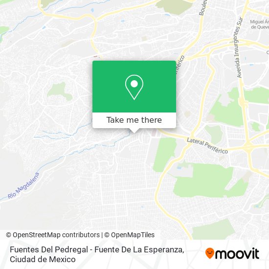 Mapa de Fuentes Del Pedregal - Fuente De La Esperanza