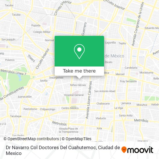 Dr  Navarro  Col  Doctores Del  Cuahutemoc map
