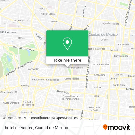 hotel cervantes map