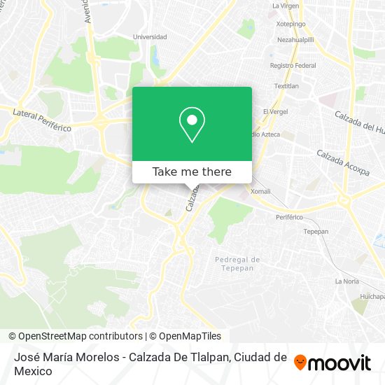 José María Morelos - Calzada De Tlalpan map