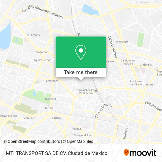Mapa de MTI TRANSPORT SA DE CV