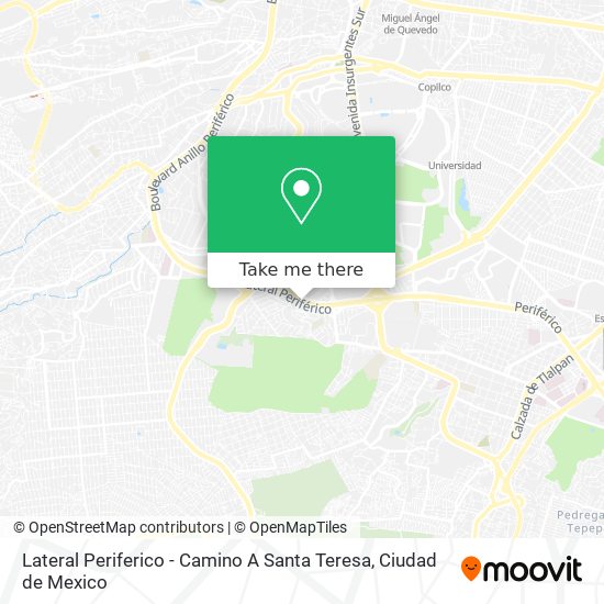 Lateral Periferico - Camino A Santa Teresa map