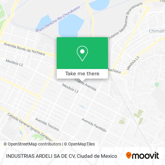 INDUSTRIAS ARDELI SA DE CV map