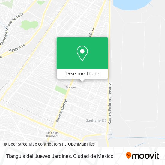 Mapa de Tianguis del Jueves Jardines