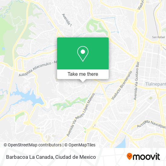 Barbacoa La Canada map