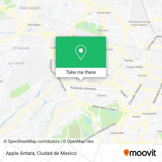 Apple Antara map
