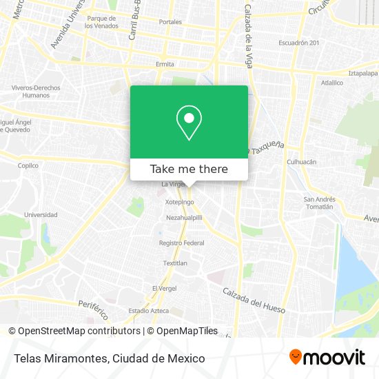 Telas Miramontes map