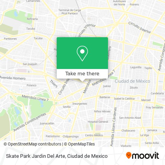 Mapa de Skate Park Jardin Del Arte