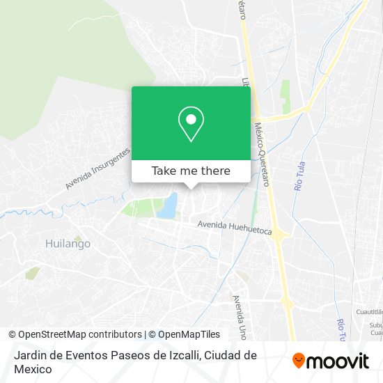 Mapa de Jardin de Eventos Paseos de Izcalli