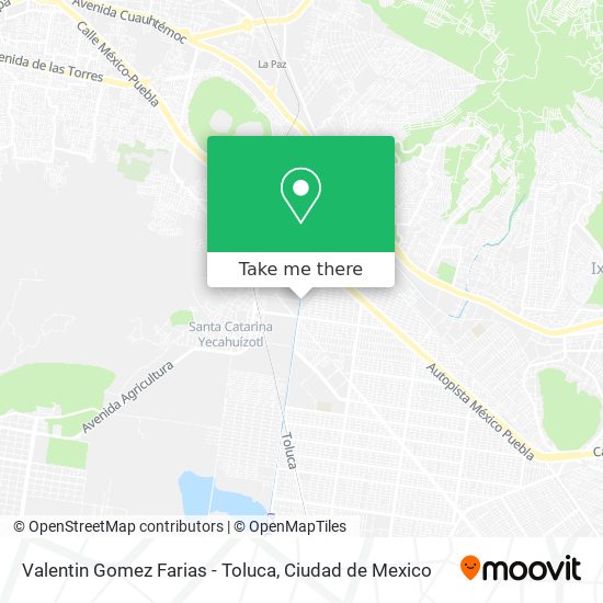 Valentin Gomez Farias - Toluca map