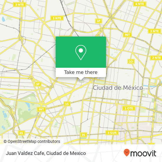 Mapa de Juan Valdez Cafe