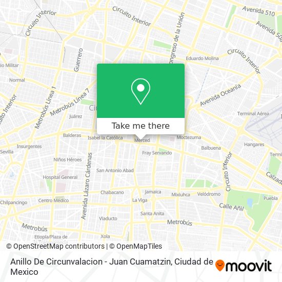 Anillo De Circunvalacion - Juan Cuamatzin map