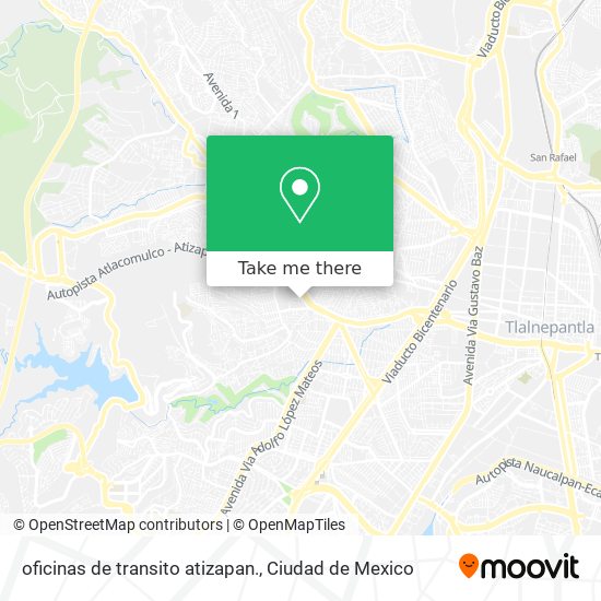 oficinas de transito atizapan. map