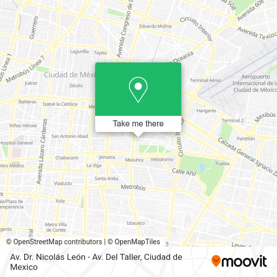 Mapa de Av. Dr. Nicolás León - Av. Del Taller