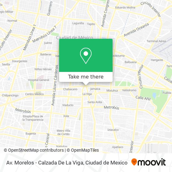 Av. Morelos - Calzada De La Viga map