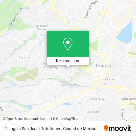 Tianguis San Juant Totoltepec map