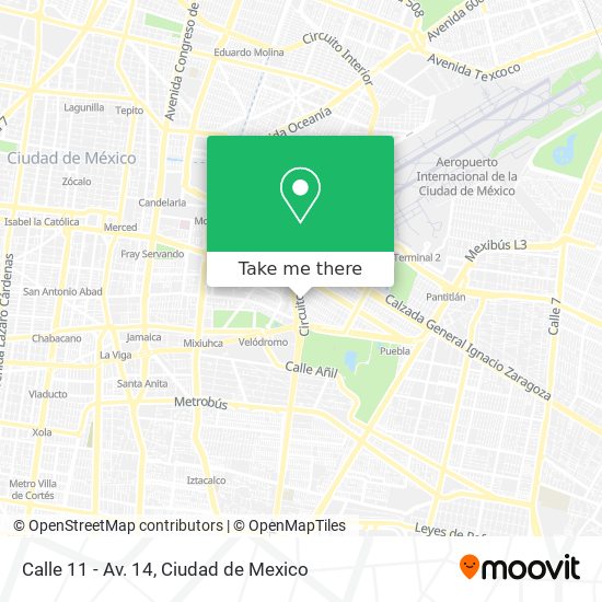 Mapa de Calle 11 - Av. 14