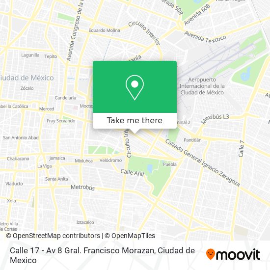 Calle 17 - Av 8 Gral. Francisco Morazan map