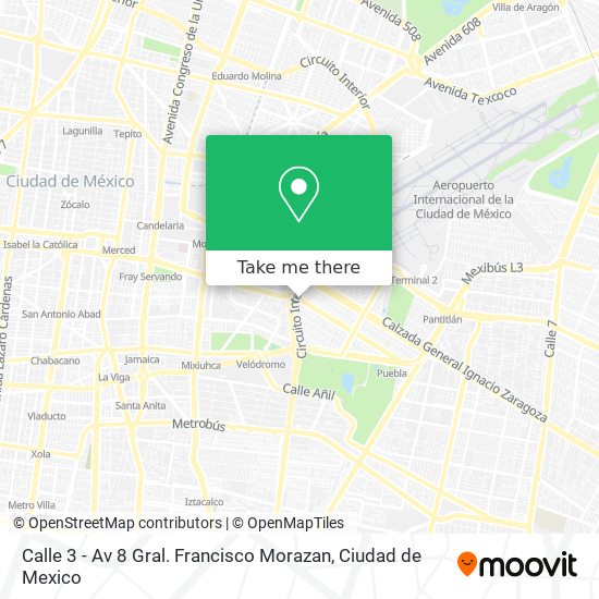 Calle 3 - Av 8 Gral. Francisco Morazan map