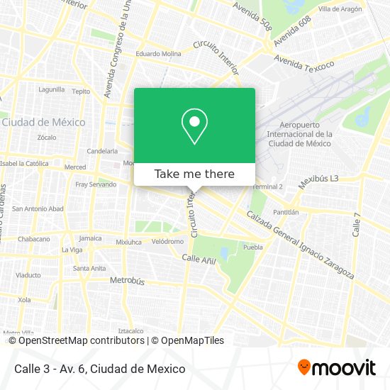 Mapa de Calle 3 - Av. 6