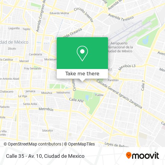 Calle 35 - Av. 10 map